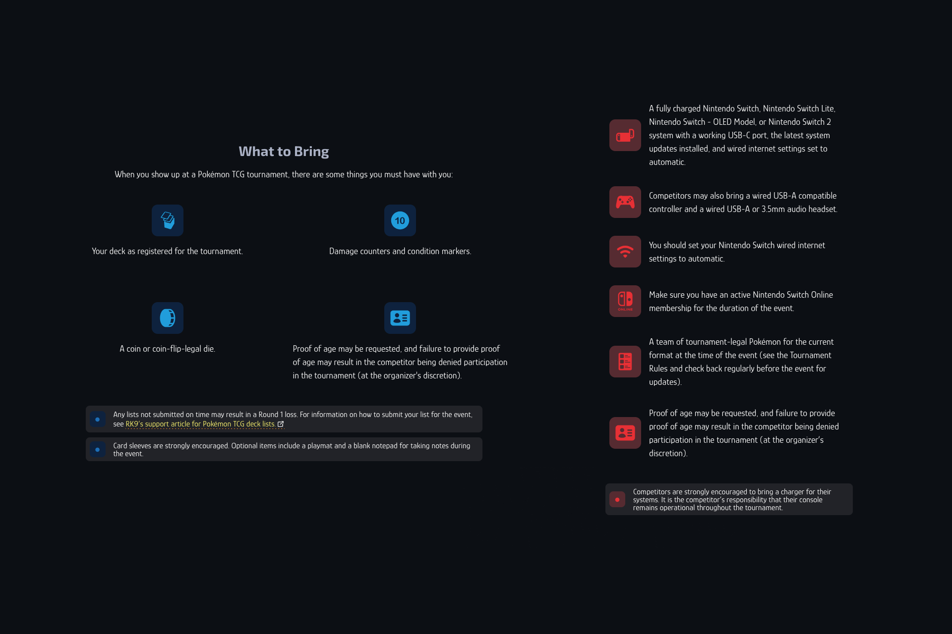 LAIC 2025 competitor what to bring page