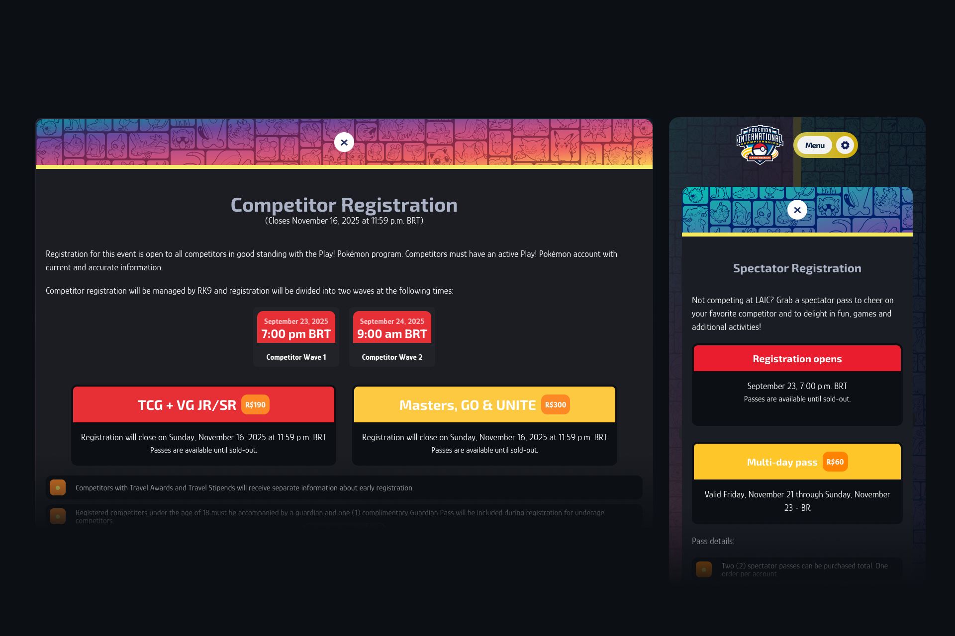 LAIC 2025 registration popup