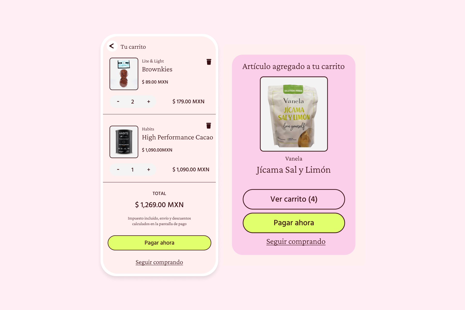NDO Healthy Spot cart notification