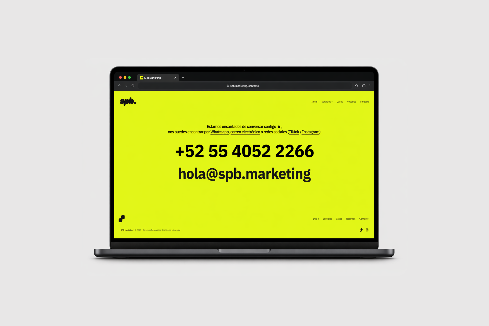 SPB contact page
